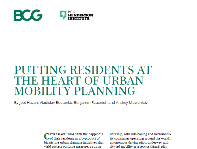解决城市交通拥堵的方法：将居民中心放在城市规划的核心