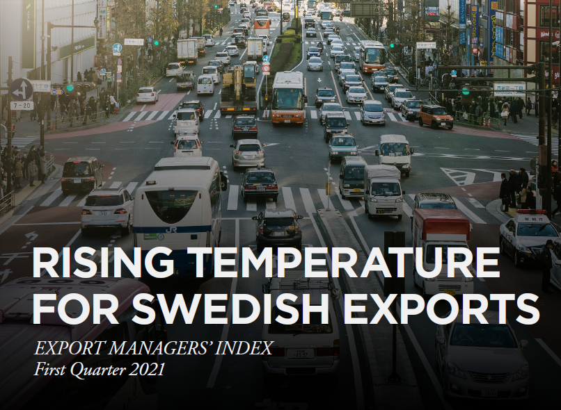 瑞典商业出口经理人指数（EMI）上升趋势：2021年EMI当前分类指数上升了7.9点