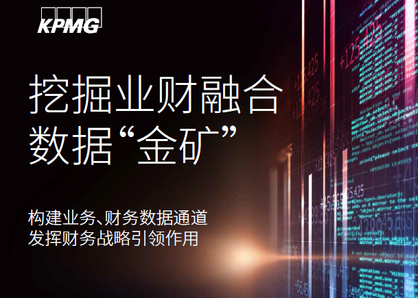 毕马威：挖掘业财融合数据“金矿”(免费下载)