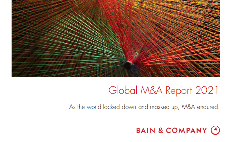贝恩发布2021年全球并购报告：2020年亚洲到美洲和欧洲的出境交易数量同比下降29%