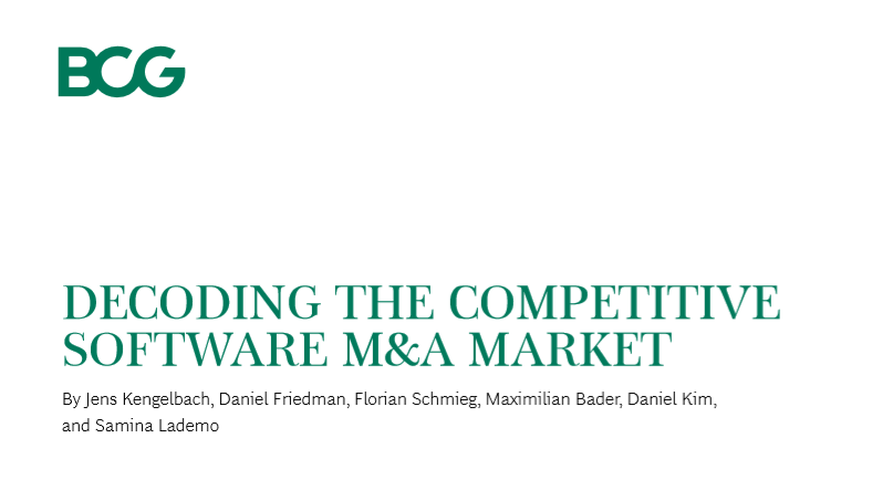 美国软件并购市场近况解读：2020年软件收购约占所有并购交易的6%