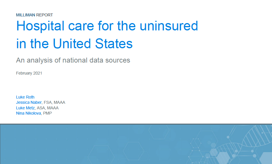 美国未参保者护理情况报告：2019年约有11%的非住院公民（3570万人）没有医疗保险