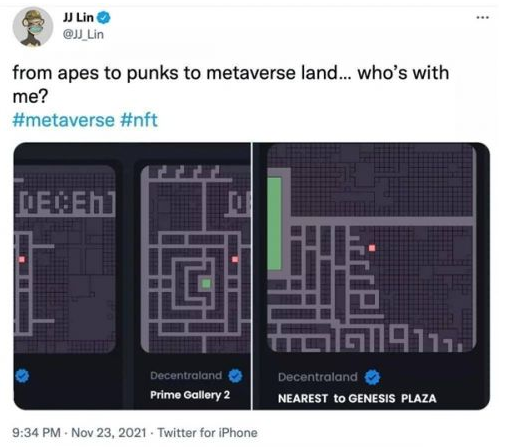 元宇宙虚拟地块430万美元成交！什么是元宇宙虚拟地块？