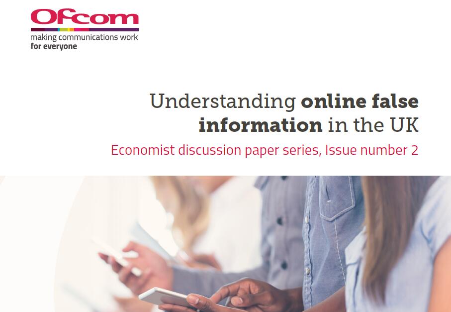 英国人对网上虚假信息的信任度调查：35%的人认为社交媒体平台的新闻可信赖