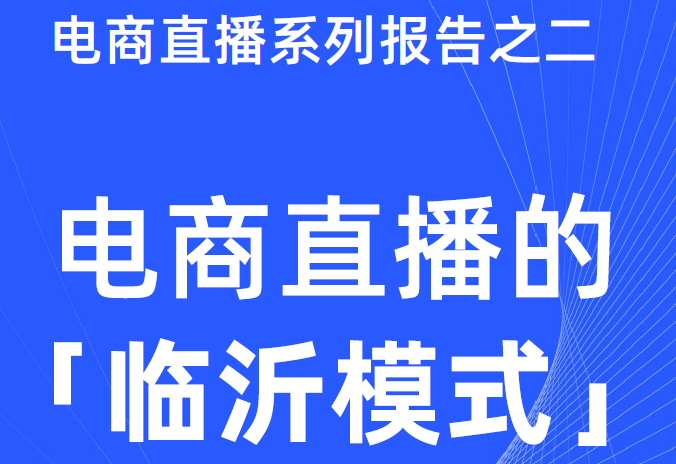 新榜：电商直播的临沂模式(附下载)