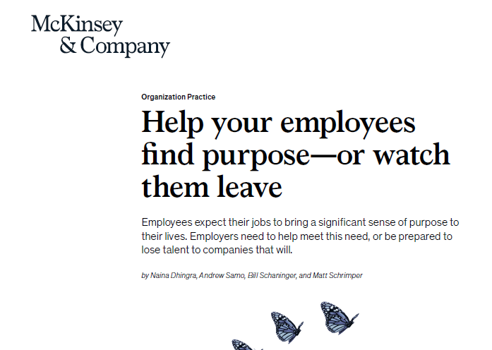 员工个人目标与工作之间的关系：70%的员工表示目标感由工作定义