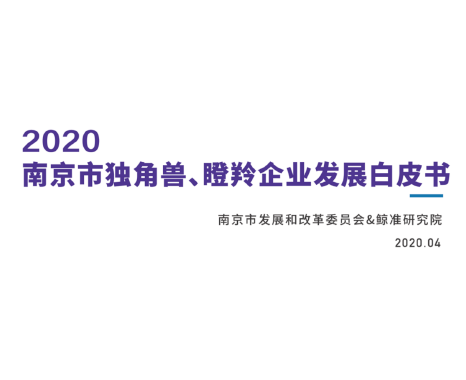 鲸准研究院：2020年南京市独角兽、瞪羚企业发展白皮书（附下载）