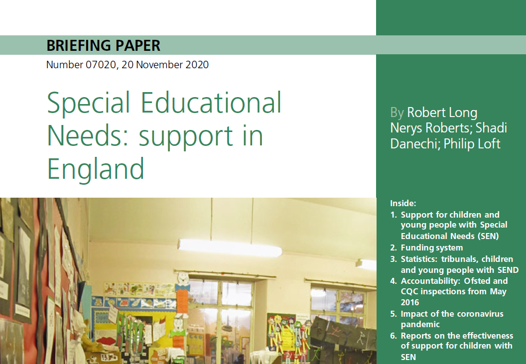 2020英国特殊教育需求 - UK Parliament