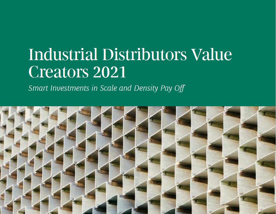 全球分销商股东总回报（TSR）表现：排名前25%的分销商的回报率中值为18%