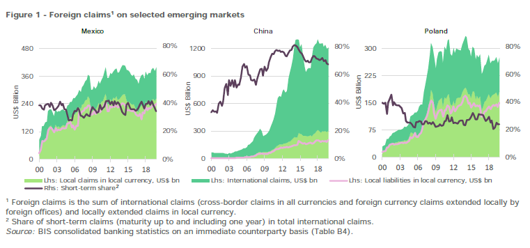 新冠肺炎疫情影响下外国对选定的新兴市场的债权.png 新冠肺炎疫情影响下外国对选定的新兴市场的债权.png