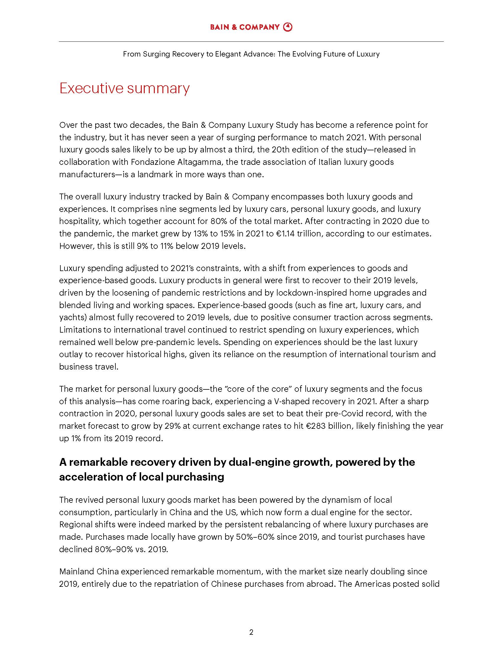 2021年奢侈品市场分析