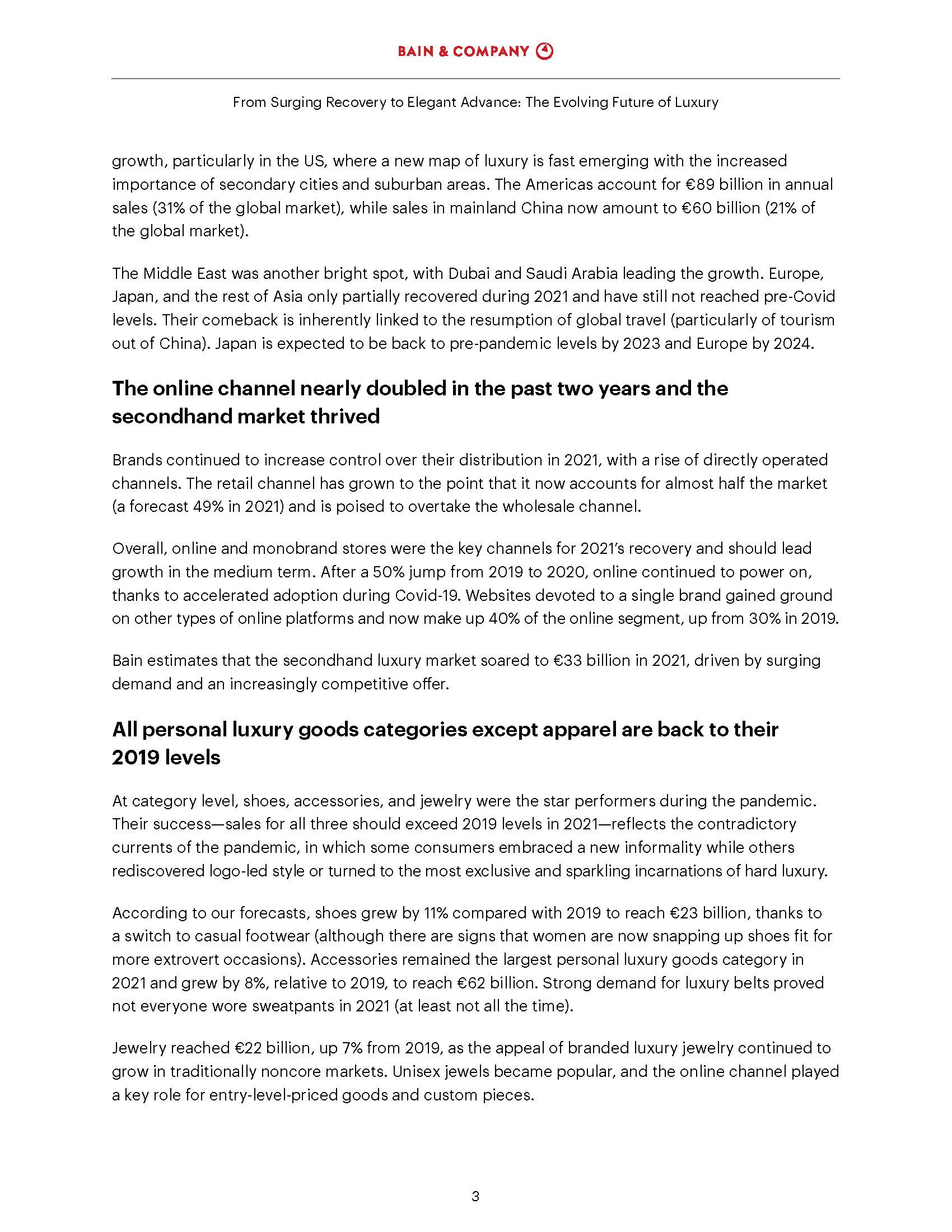 2021年奢侈品市场分析