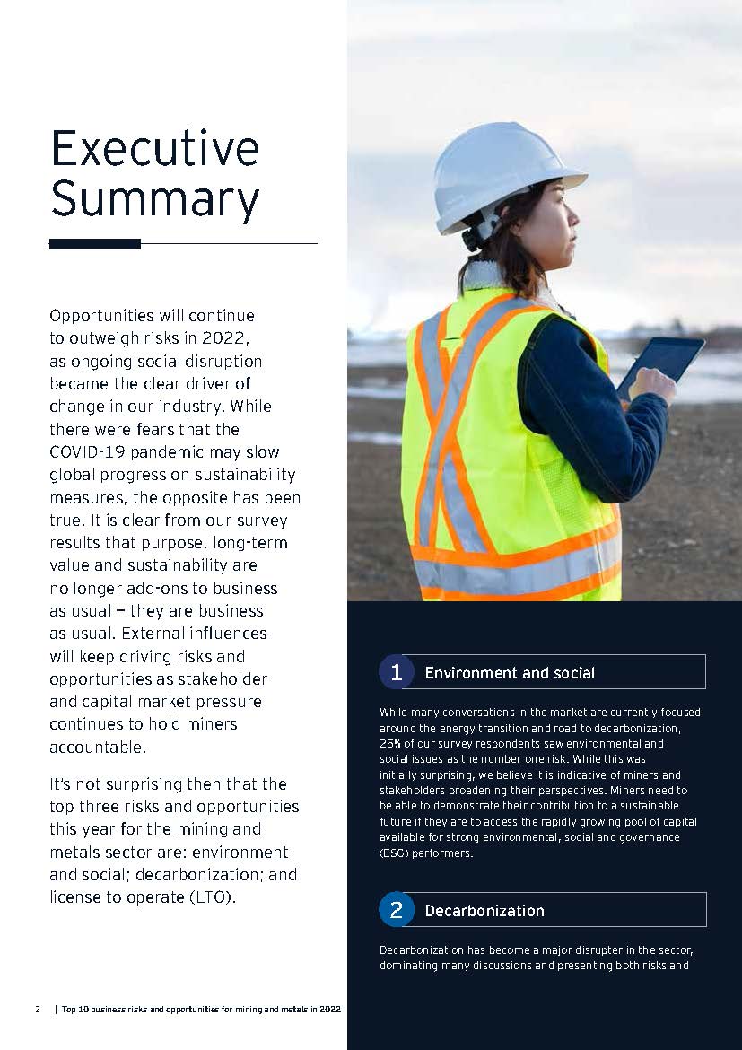 采矿及金属行业面临的业务风险