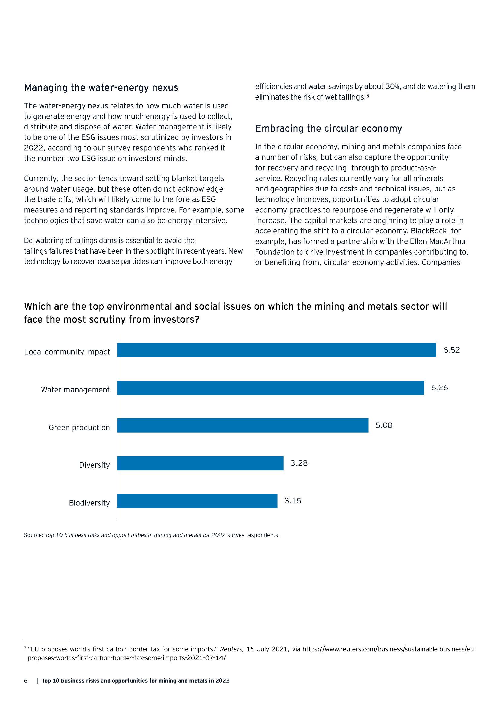 采矿及金属行业面临的业务风险
