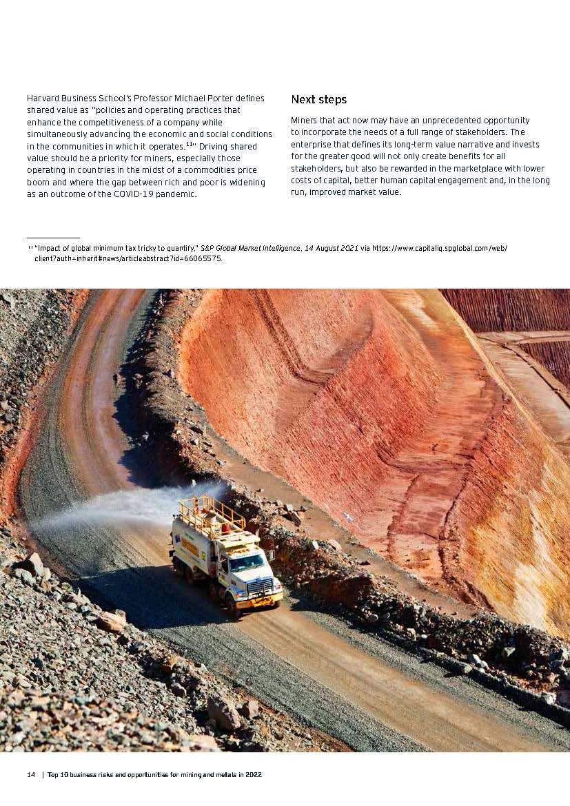 采矿及金属行业面临的业务风险