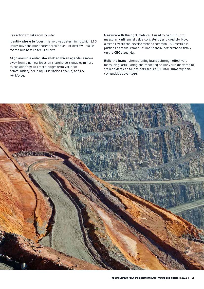 采矿及金属行业面临的业务风险