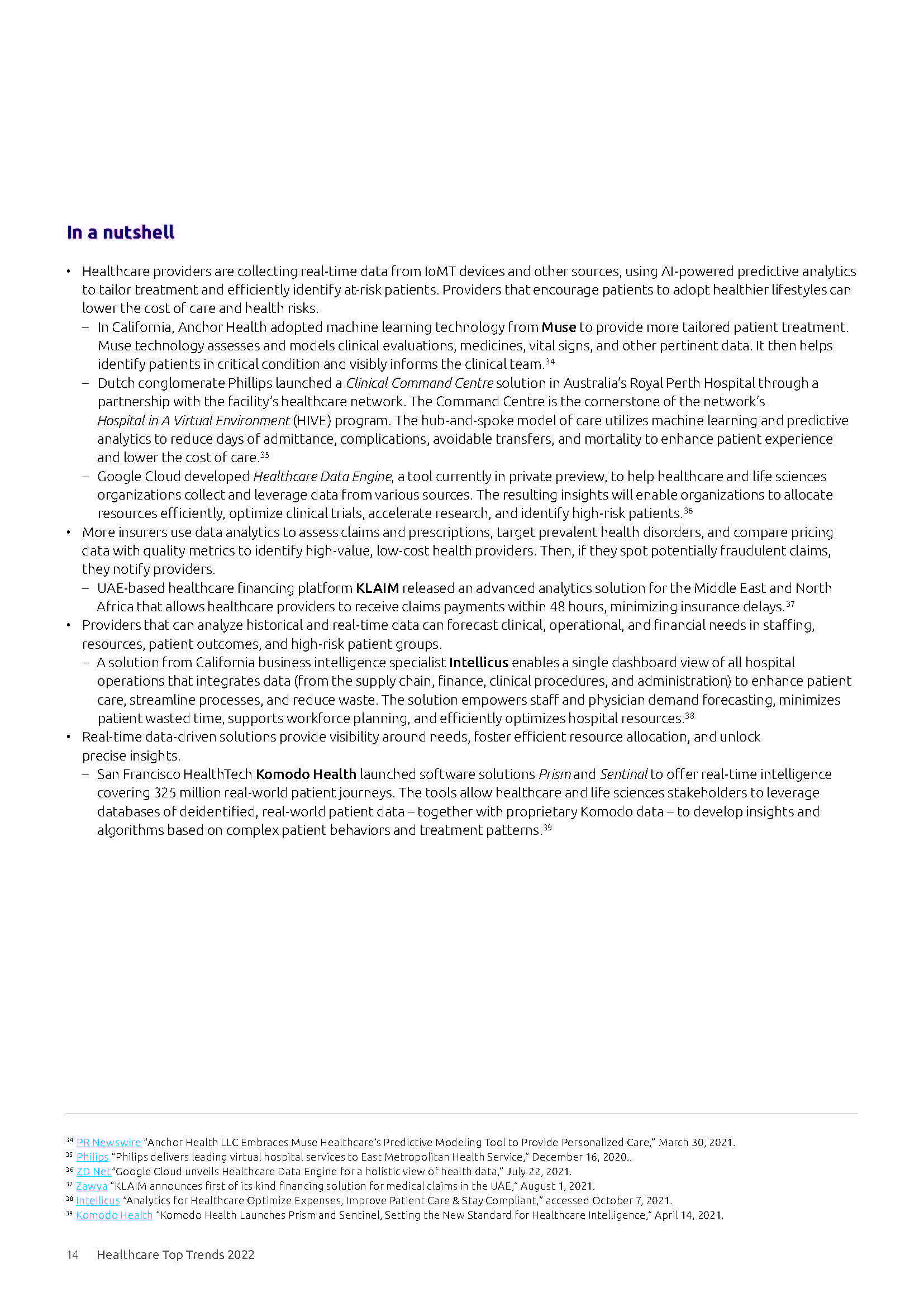 医疗保健趋势预测