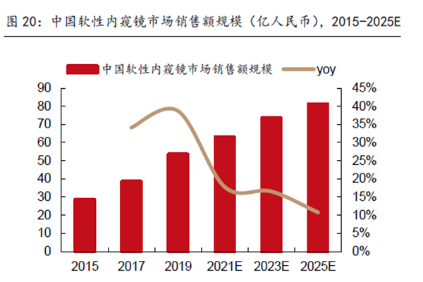 中国软性内窥镜市场销售额规模