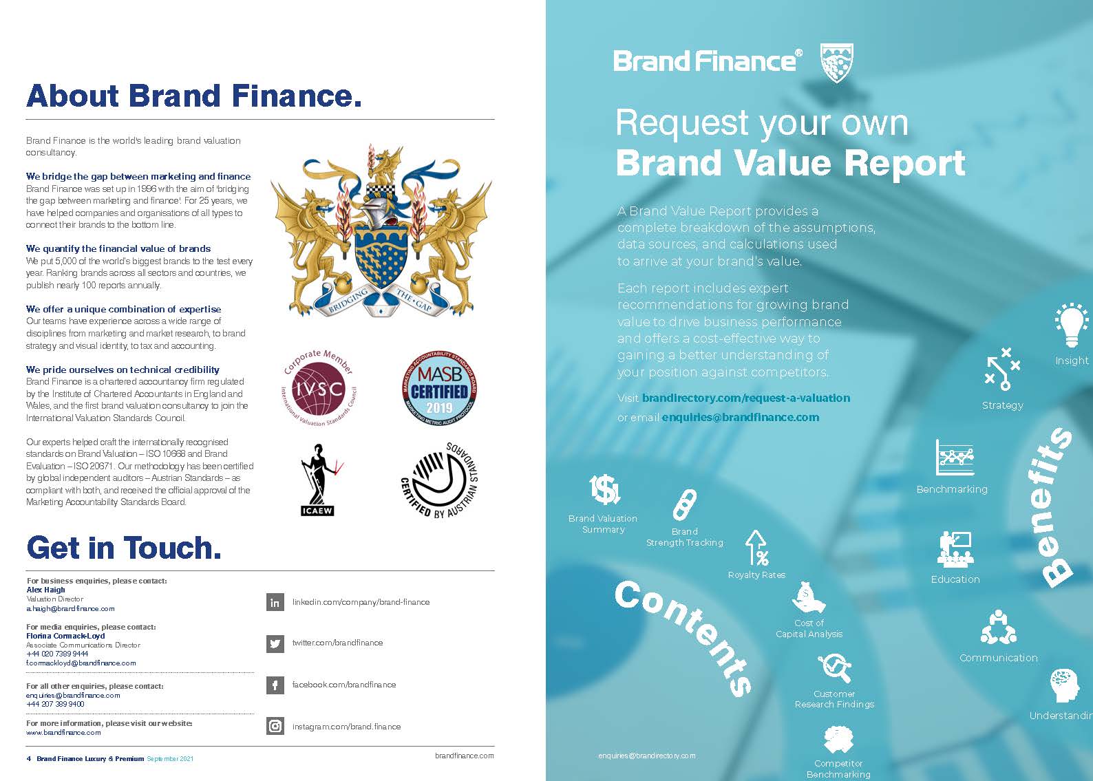 2021年奢侈和高端品牌排行榜