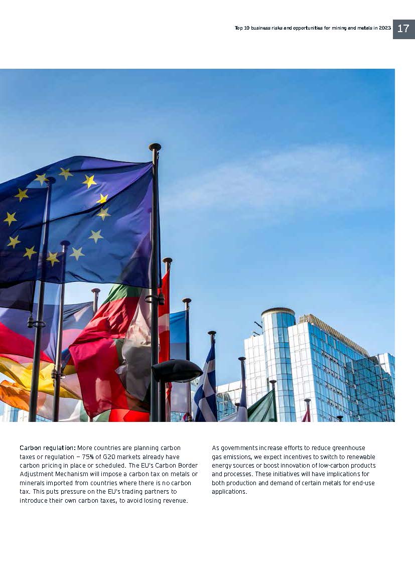 采矿及金属行业面临的业务风险