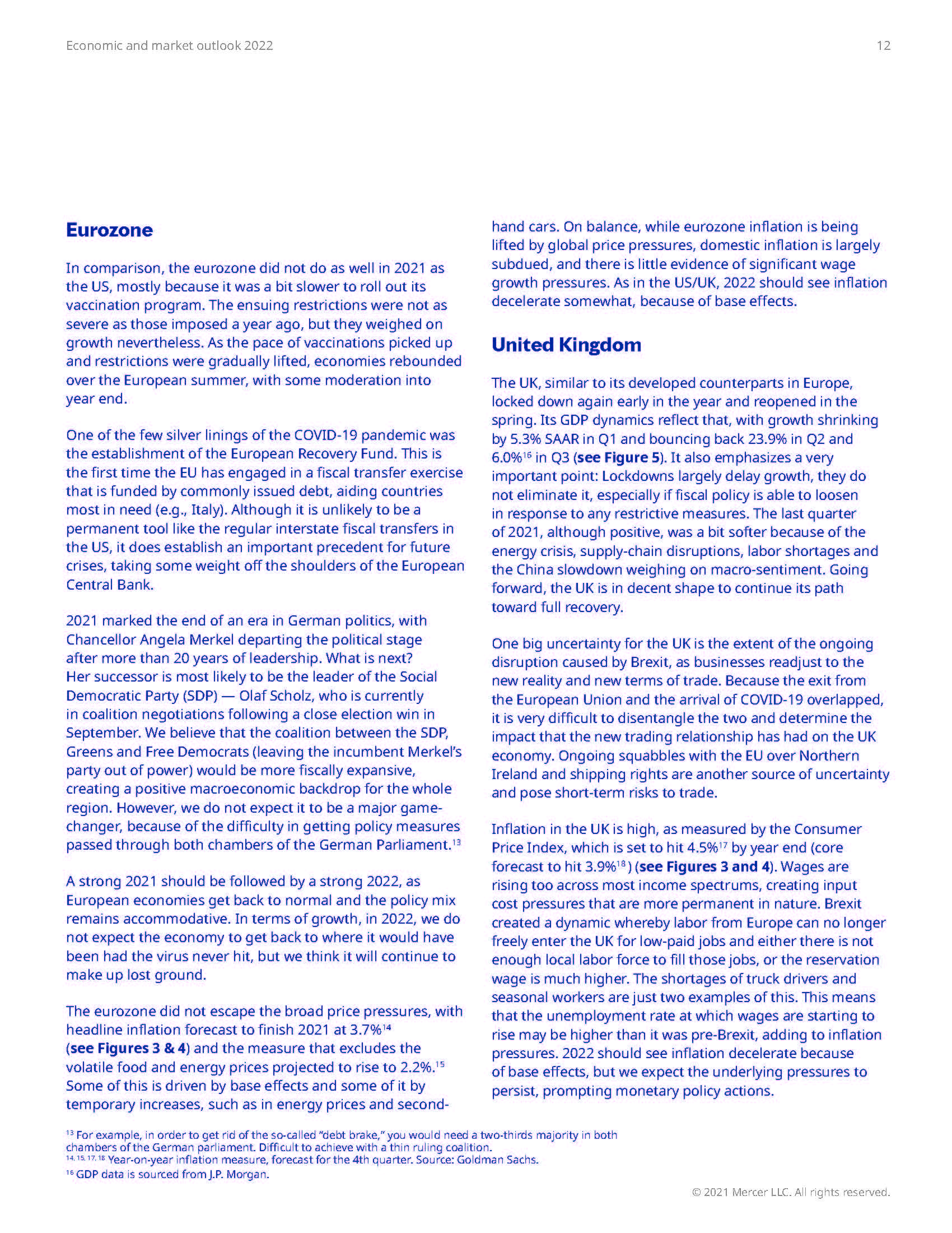 2022年全球经济展望报告