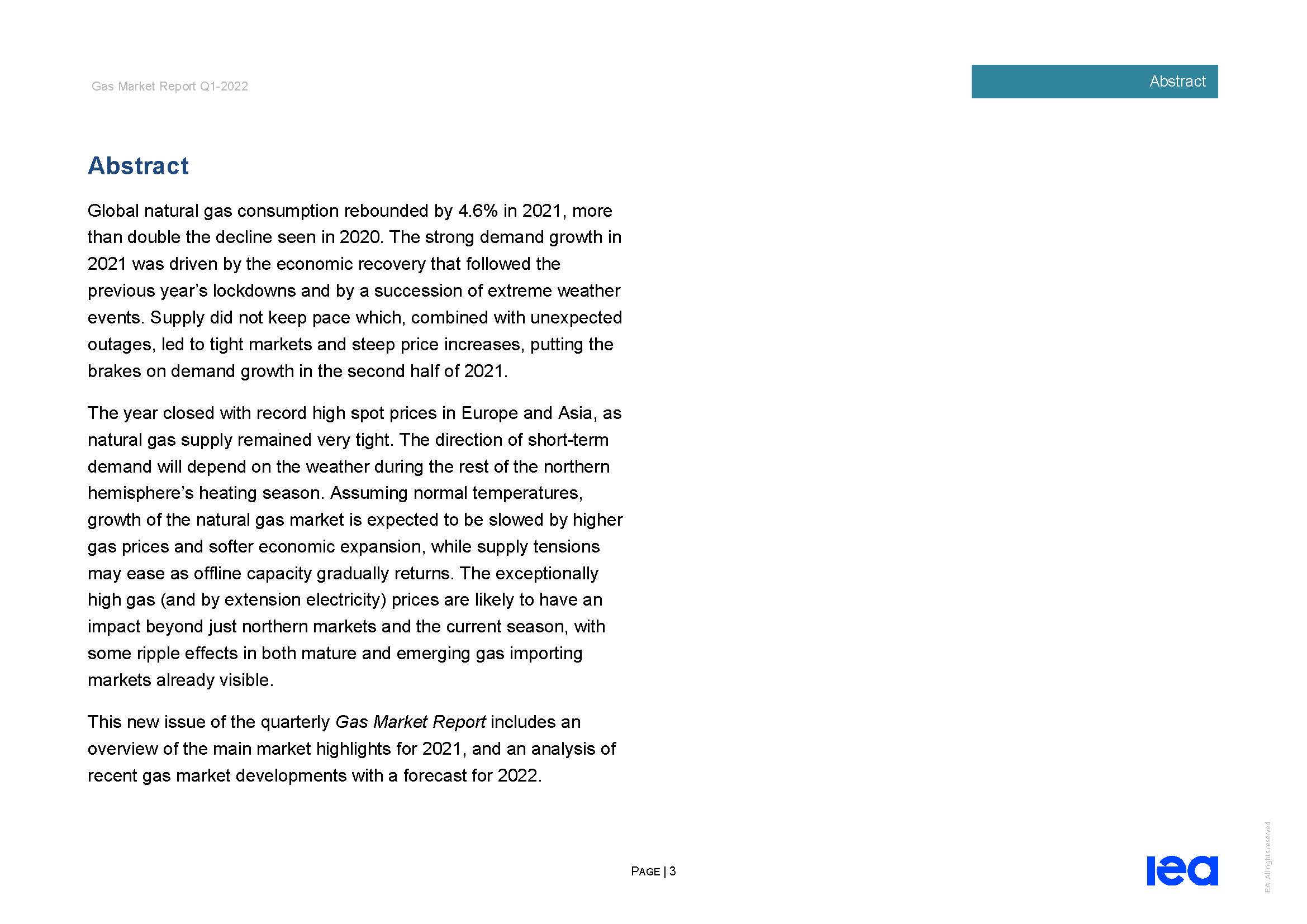 全球天然气市场分析