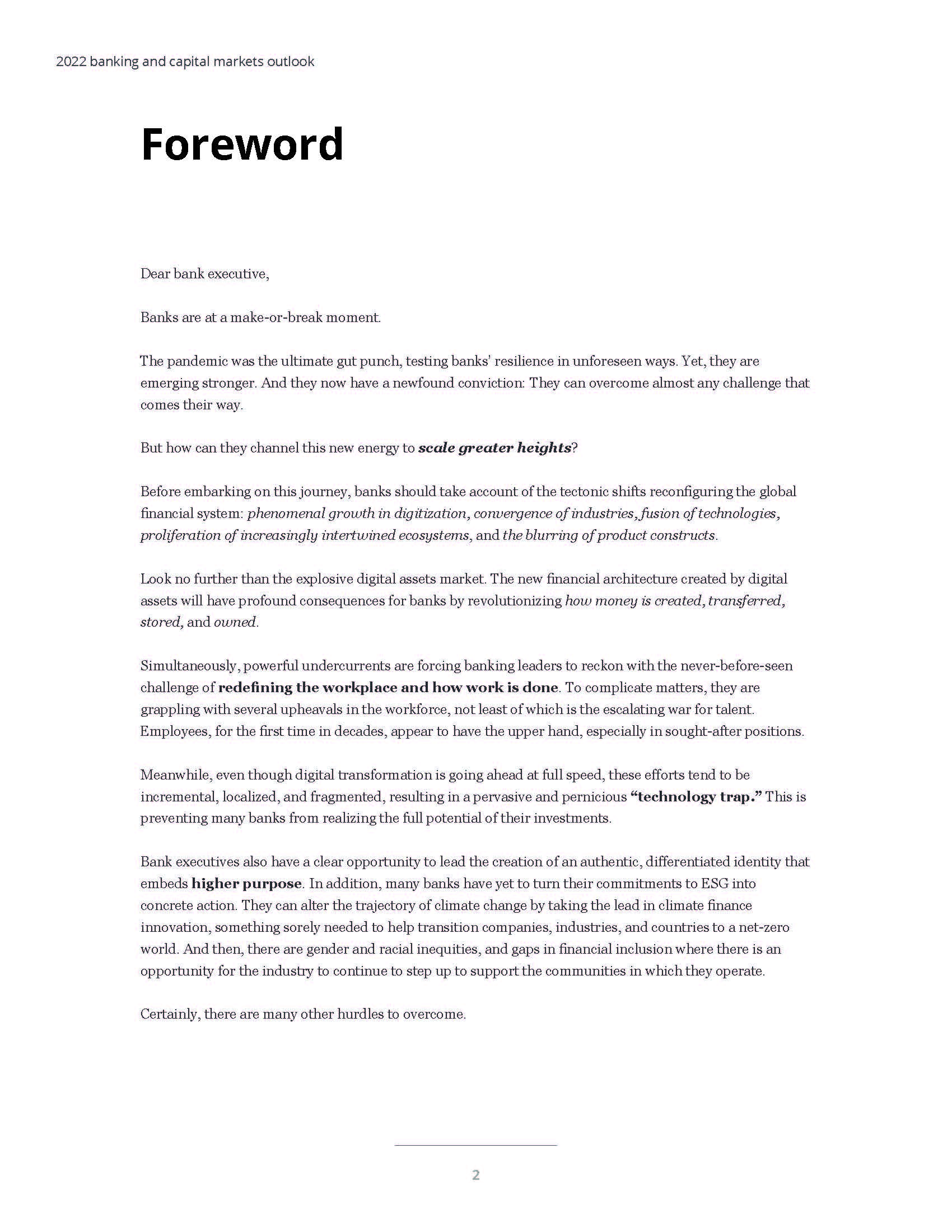 2022年银行业展望报告