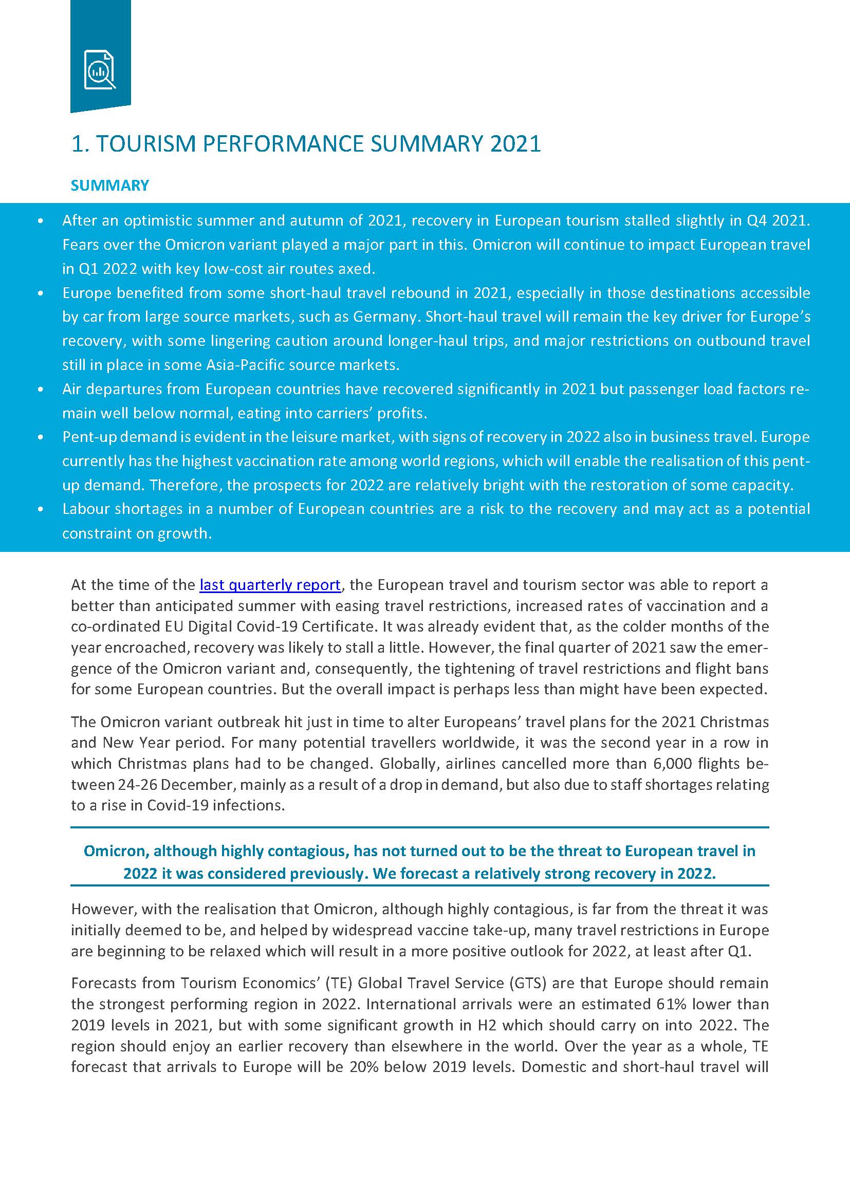 2022年欧洲旅游业分析