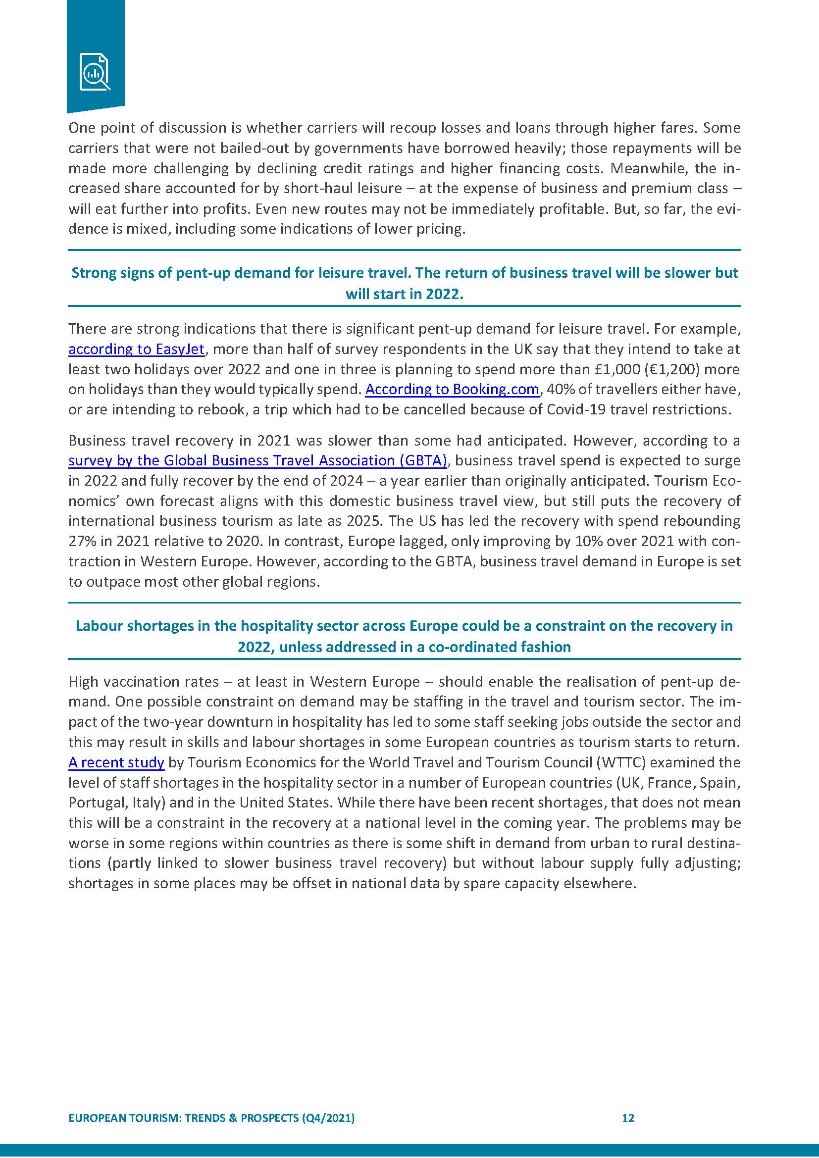 2022年欧洲旅游业分析