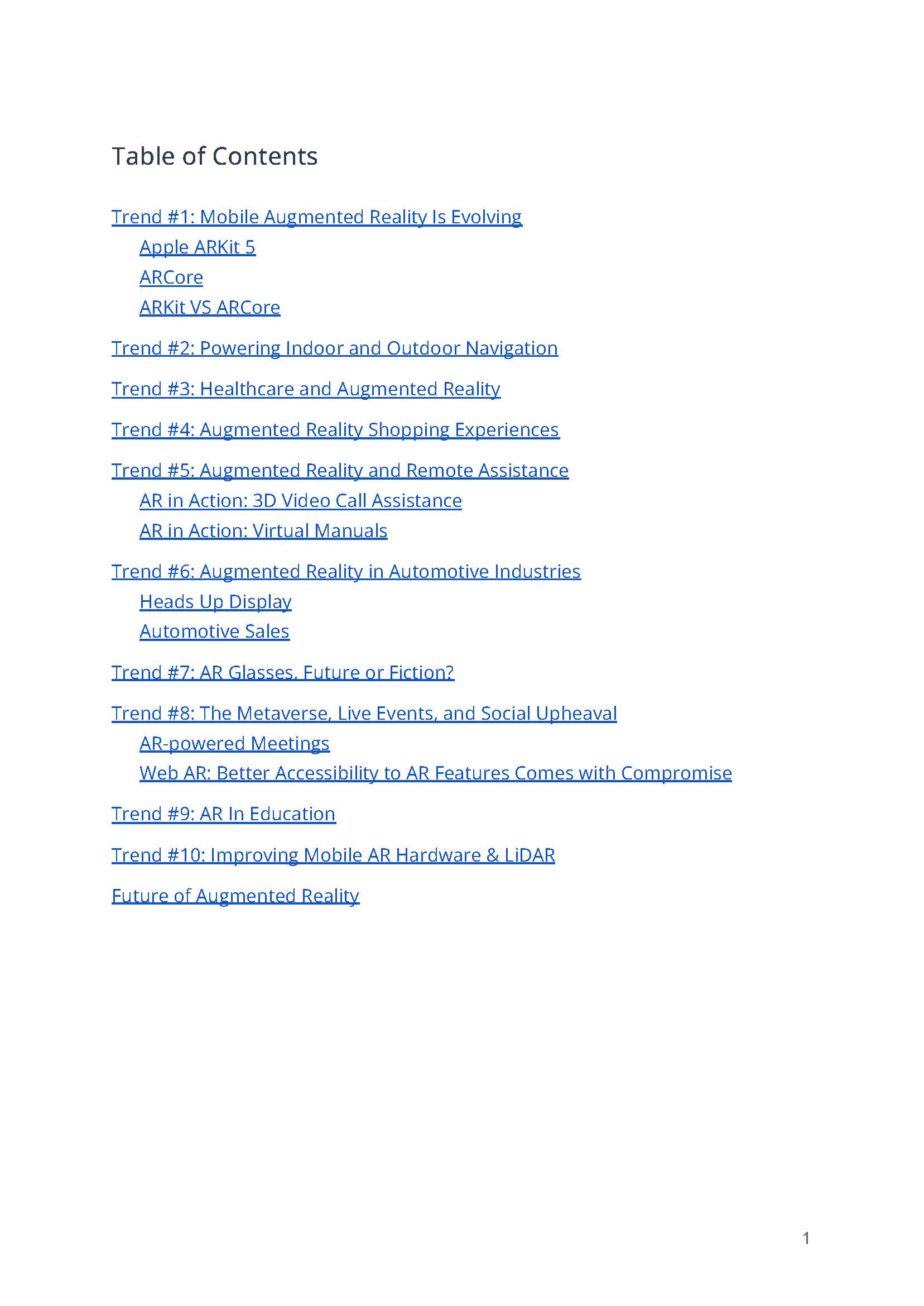 增强现实技术发展趋势研究报告
