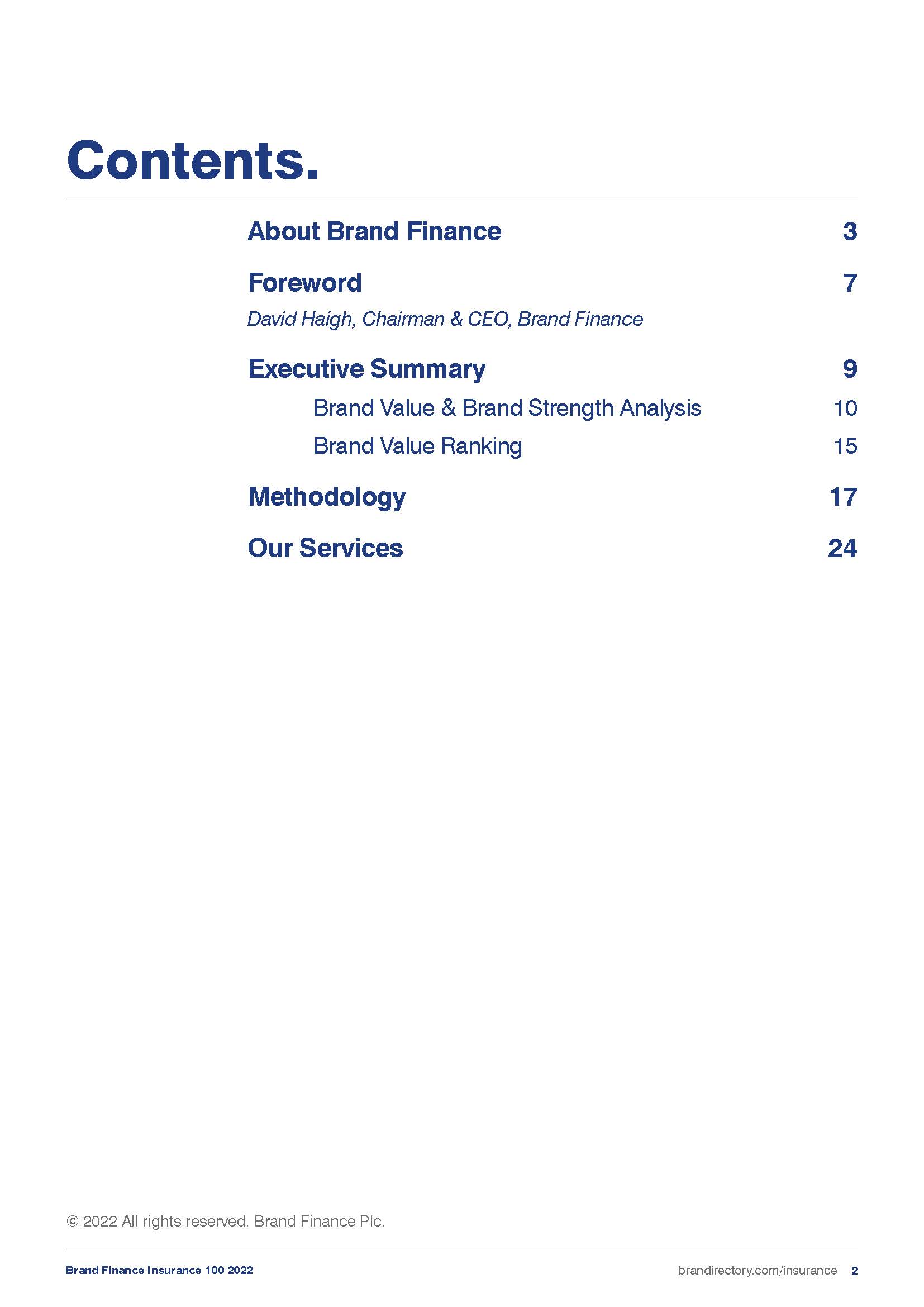 全球保险品牌100强