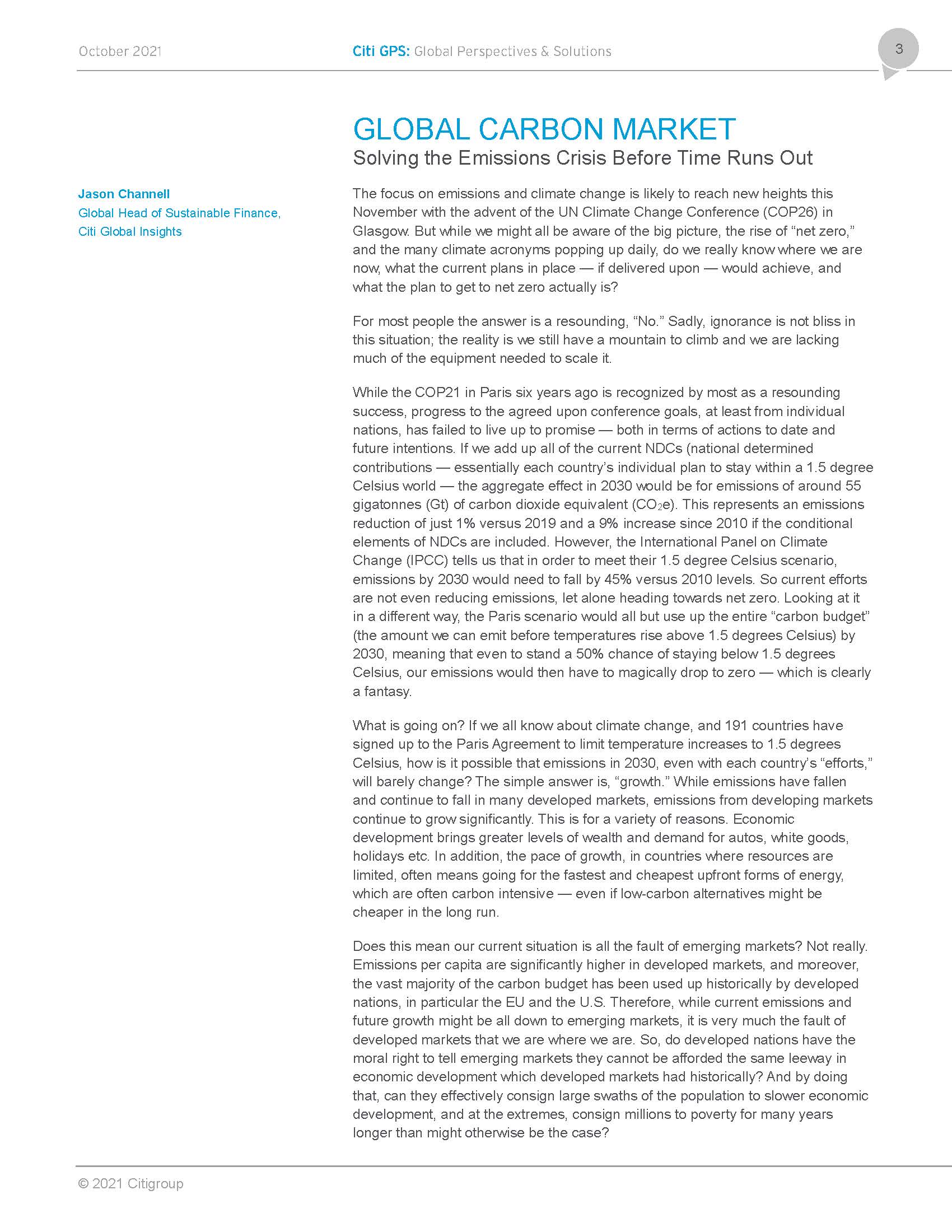 全球碳市场报告