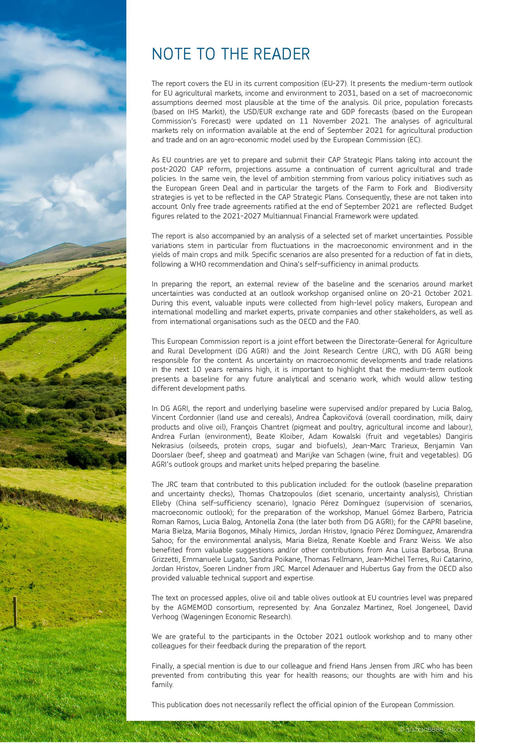 欧盟农业展望报告