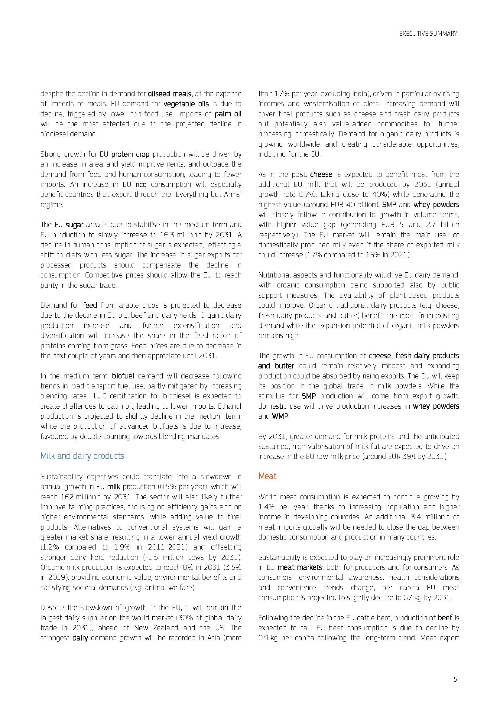 欧盟农业展望报告