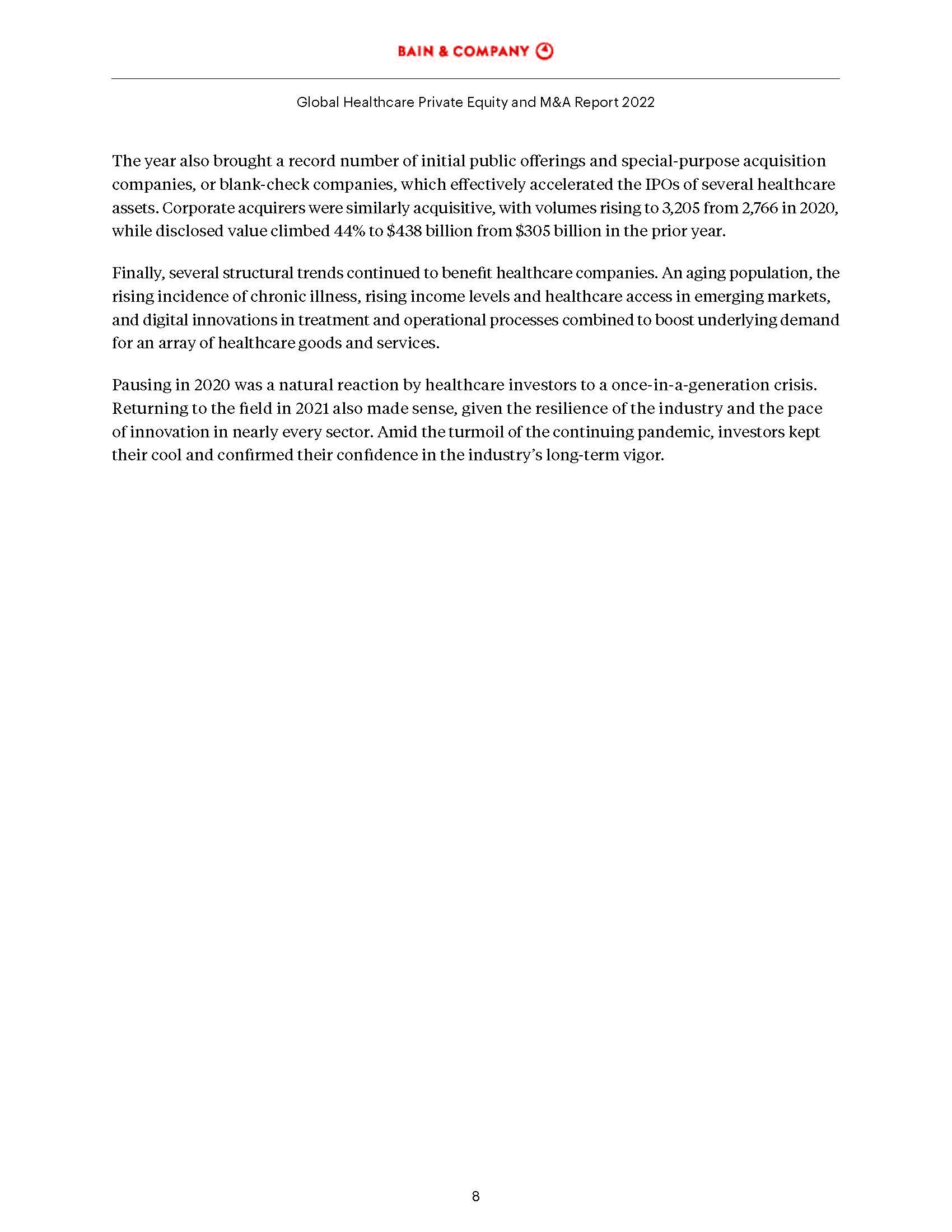 医疗行业私募股权投资