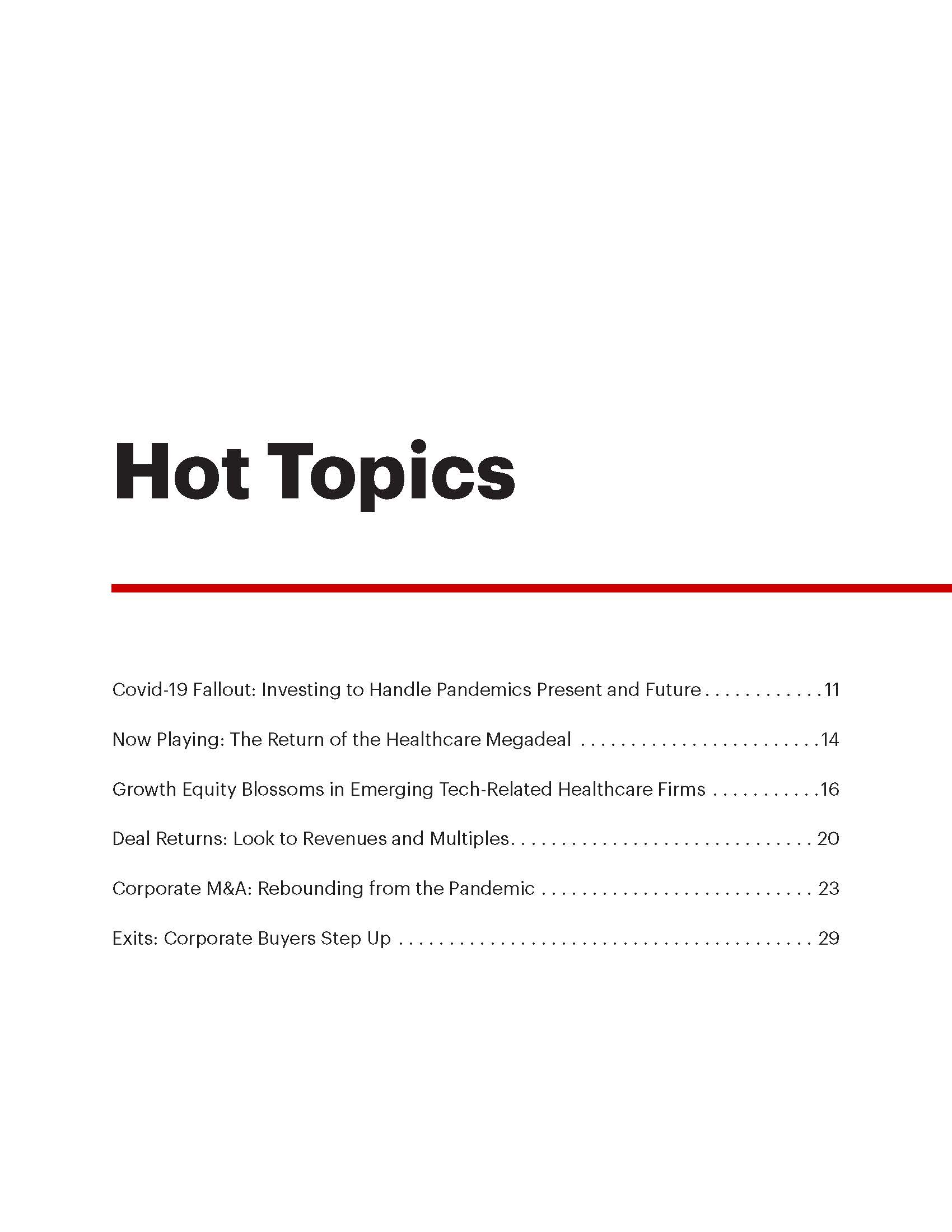 医疗行业私募股权投资