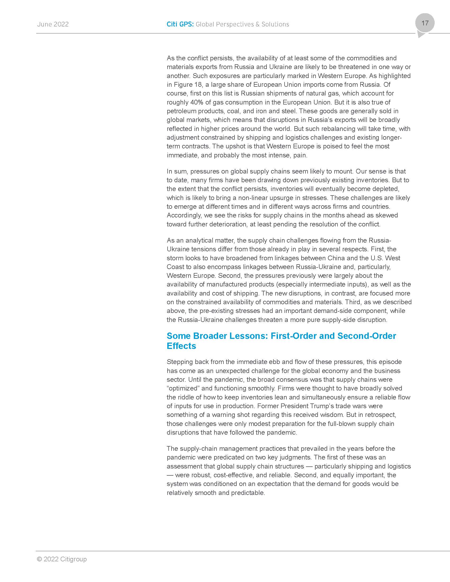 2022年全球供应链状况分析