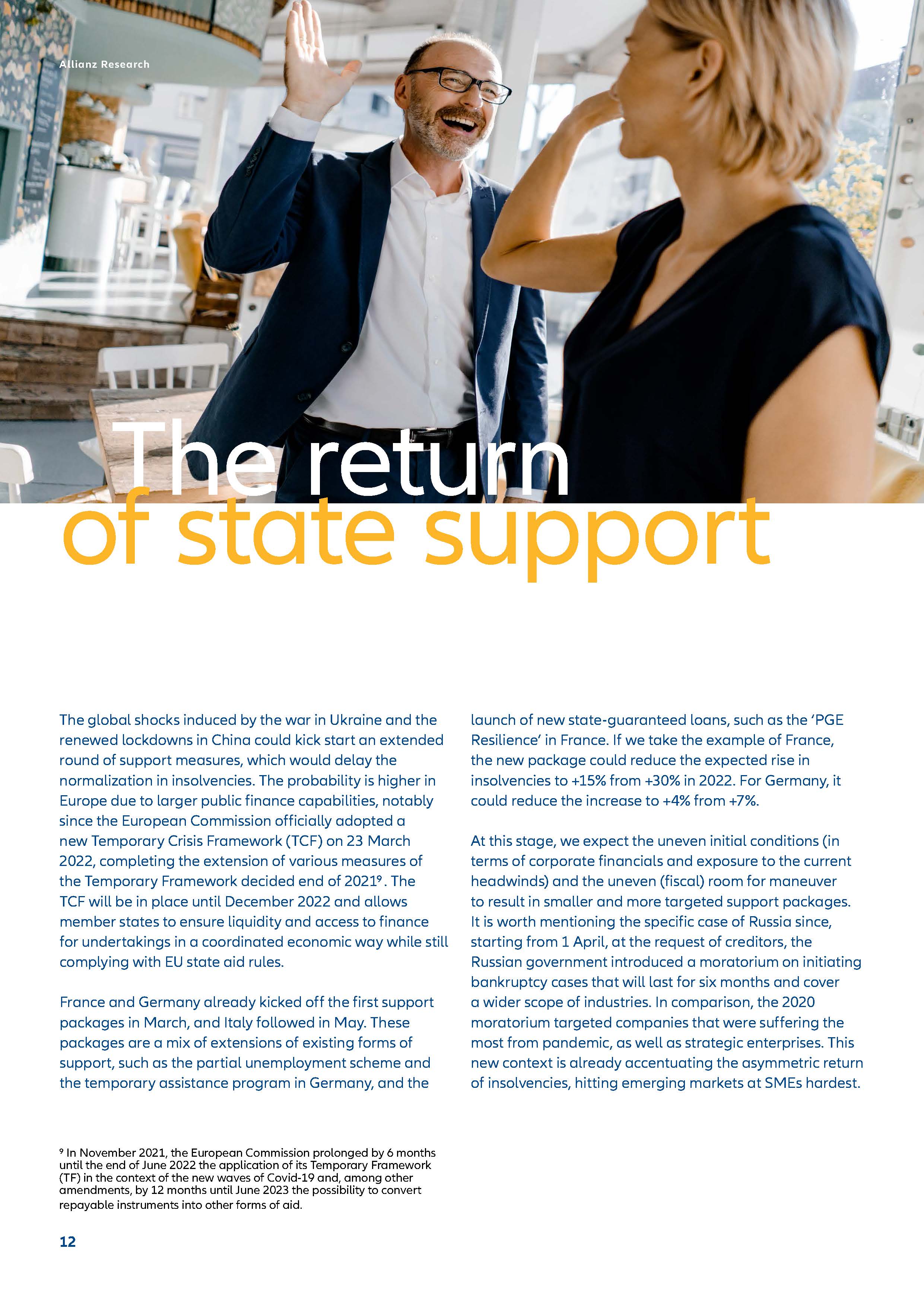 疫情下全球企业破产情况