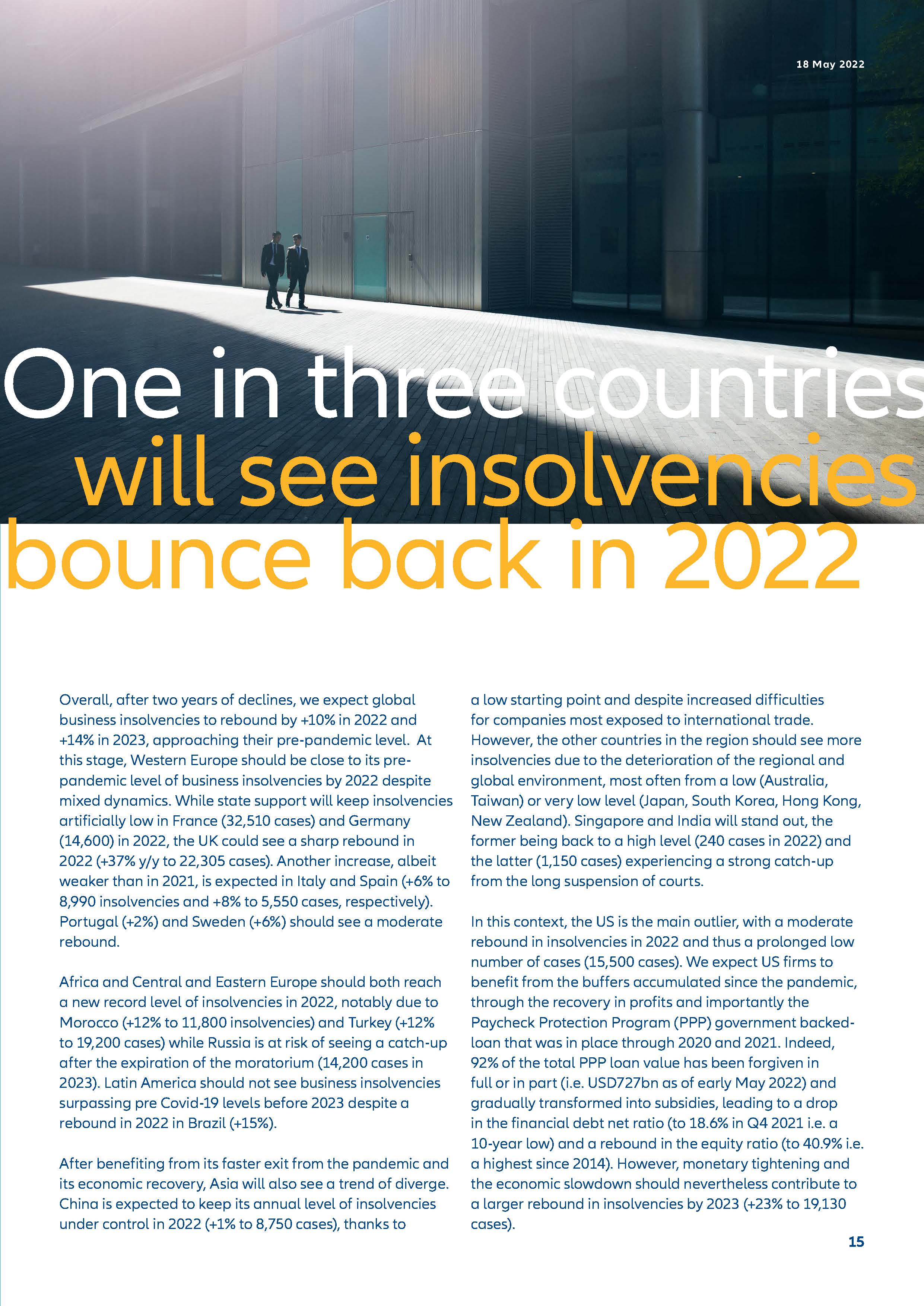 疫情下全球企业破产情况