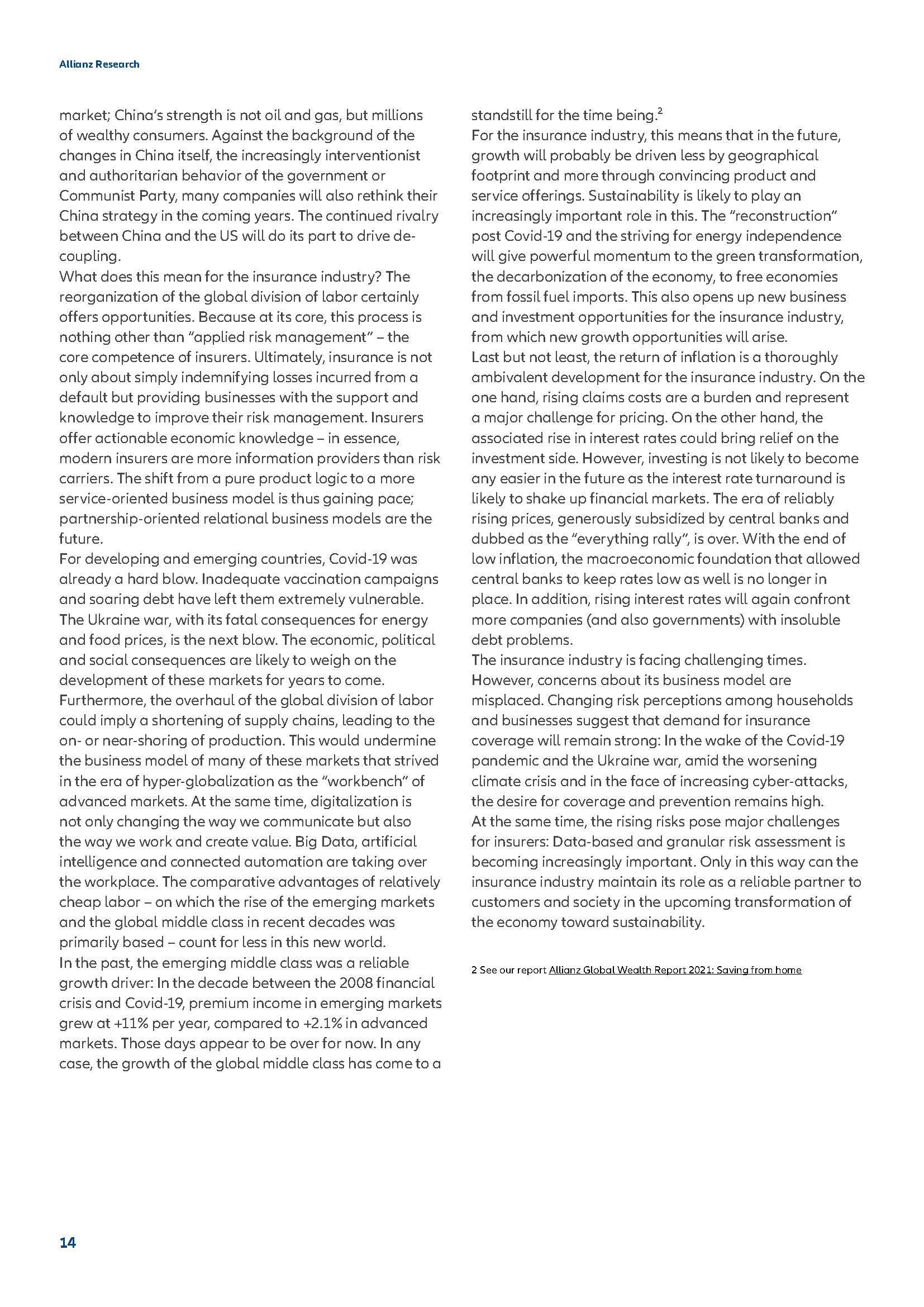 安联集团全球保险业发展报告